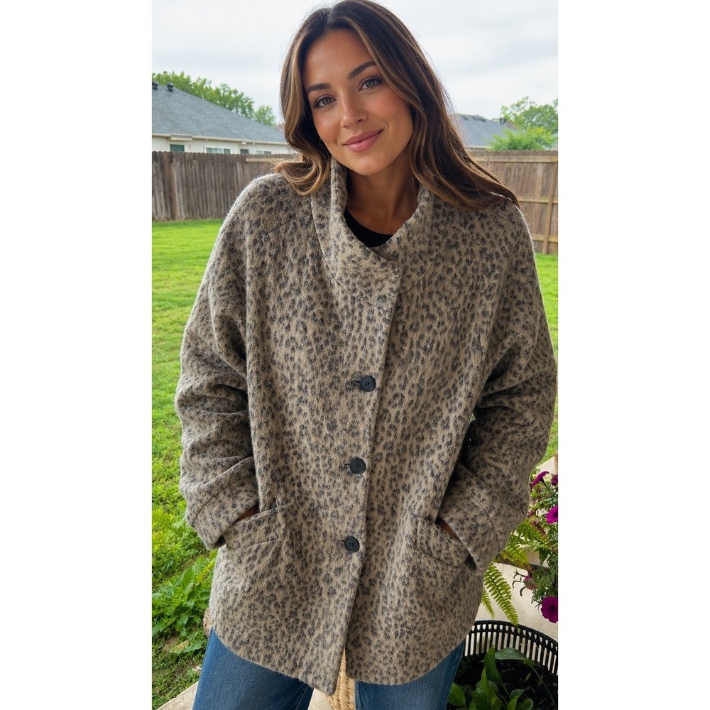 Women's Small Plush Zara Coat Leopard Print
